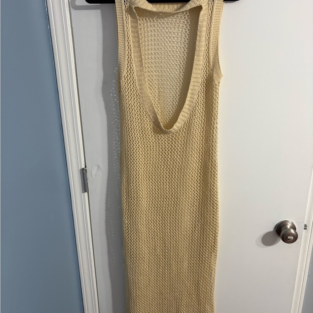 Elegant Cream Midi Dress